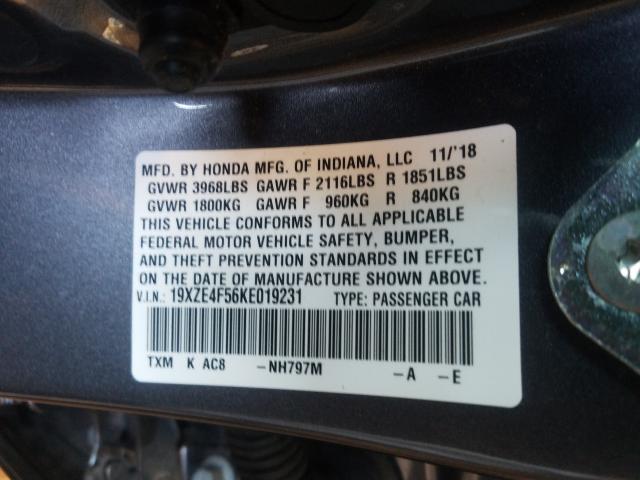 Photo 9 VIN: 19XZE4F56KE019231 - HONDA INSIGHT EX 