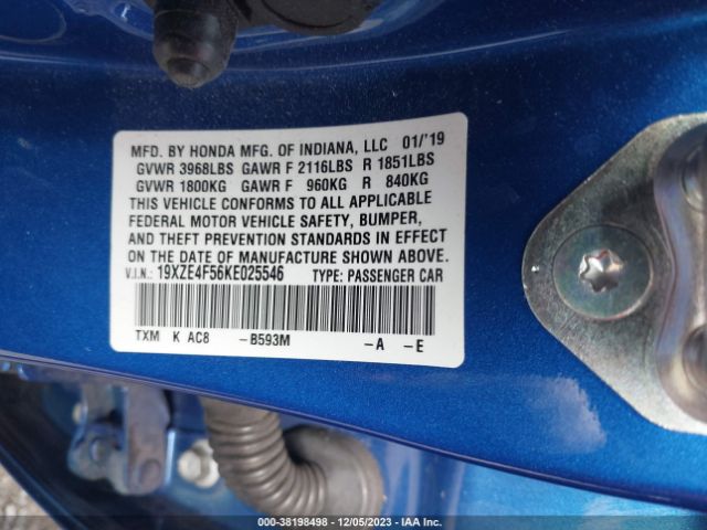 Photo 8 VIN: 19XZE4F56KE025546 - HONDA INSIGHT 