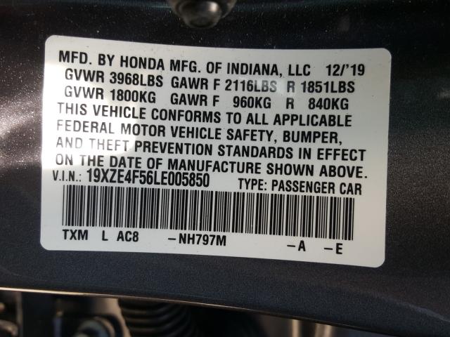 Photo 9 VIN: 19XZE4F56LE005850 - HONDA INSIGHT EX 