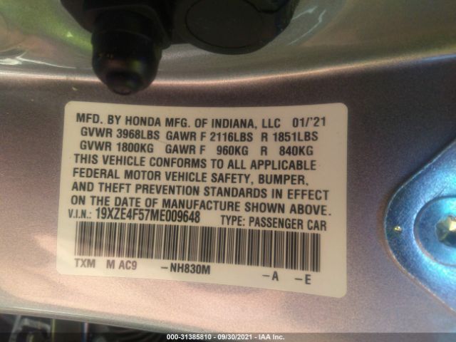 Photo 8 VIN: 19XZE4F57ME009648 - HONDA INSIGHT 