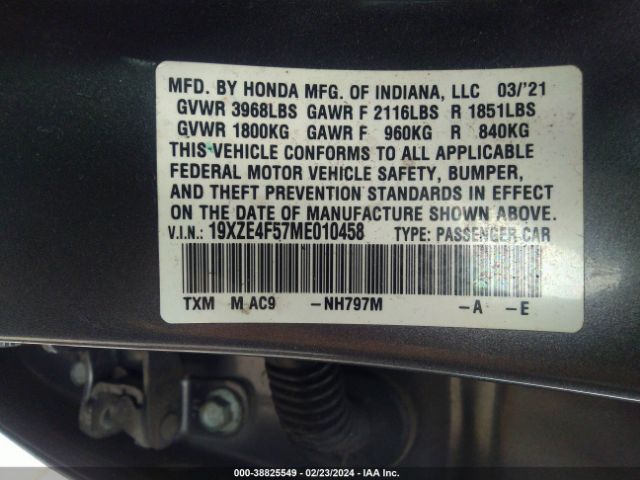 Photo 8 VIN: 19XZE4F57ME010458 - HONDA INSIGHT 