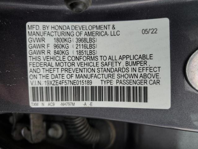 Photo 11 VIN: 19XZE4F57NE015189 - HONDA INSIGHT EX 