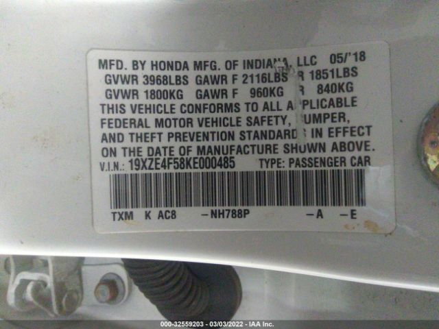 Photo 8 VIN: 19XZE4F58KE000485 - HONDA INSIGHT 