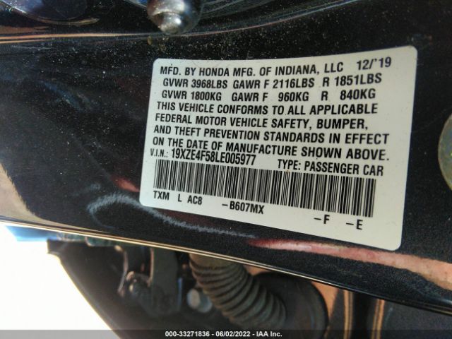 Photo 8 VIN: 19XZE4F58LE005977 - HONDA INSIGHT 