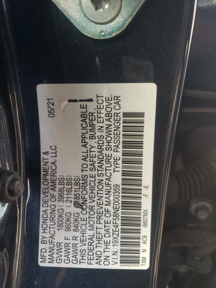 Photo 12 VIN: 19XZE4F58NE000359 - HONDA INSIGHT 