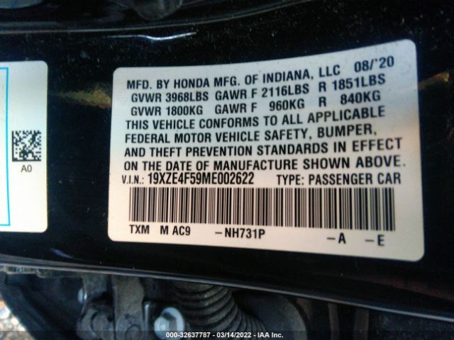 Photo 8 VIN: 19XZE4F59ME002622 - HONDA INSIGHT 