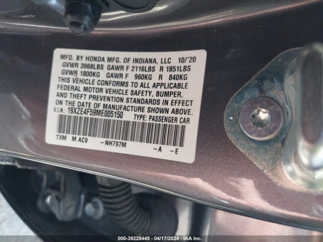 Photo 8 VIN: 19XZE4F59ME005150 - HONDA INSIGHT 