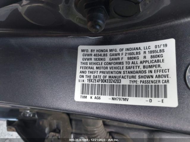 Photo 8 VIN: 19XZE4F90KE024203 - HONDA INSIGHT 