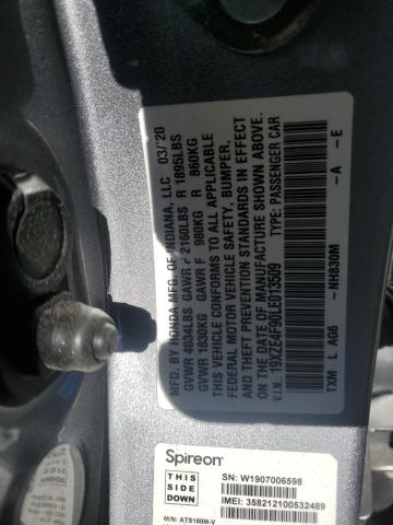 Photo 12 VIN: 19XZE4F90LE013509 - HONDA INSIGHT 