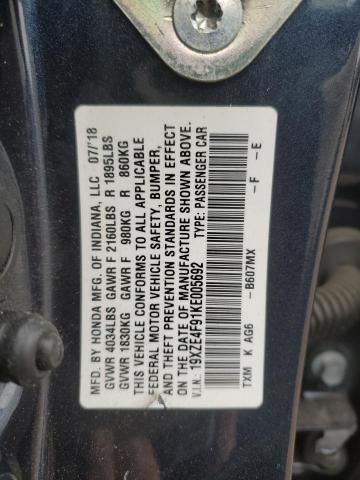 Photo 11 VIN: 19XZE4F91KE005692 - HONDA INSIGHT TO 