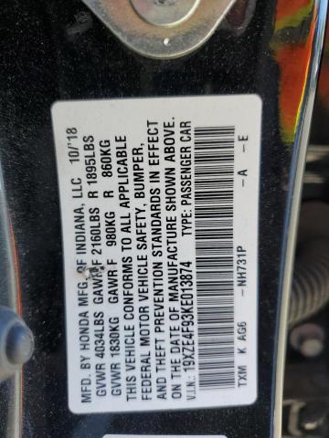 Photo 12 VIN: 19XZE4F93KE013874 - HONDA INSIGHT TO 