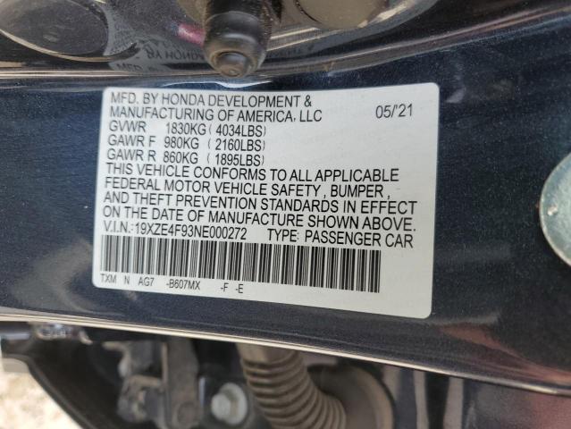 Photo 11 VIN: 19XZE4F93NE000272 - HONDA INSIGHT 