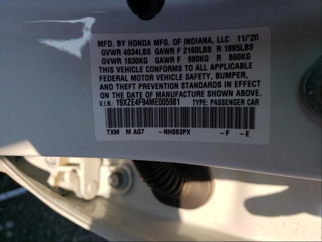 Photo 9 VIN: 19XZE4F94ME005981 - HONDA INSIGHT TO 