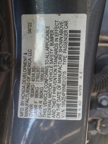 Photo 11 VIN: 19XZE4F95NE012715 - HONDA INSIGHT 