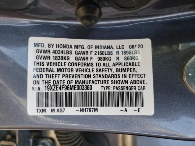 Photo 9 VIN: 19XZE4F96ME003360 - HONDA INSIGHT TO 