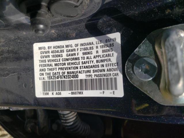 Photo 9 VIN: 19XZE4F97KE024800 - HONDA INSIGHT TO 