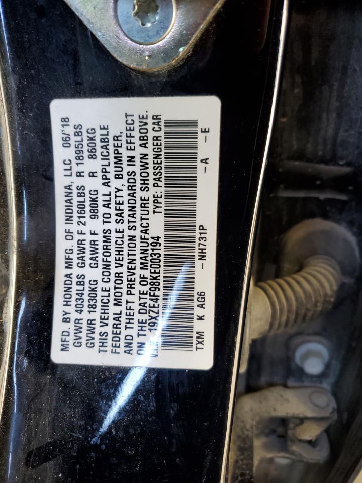 Photo 11 VIN: 19XZE4F98KE003194 - HONDA INSIGHT 