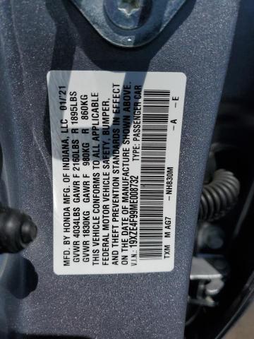 Photo 11 VIN: 19XZE4F99ME008732 - HONDA INSIGHT TO 