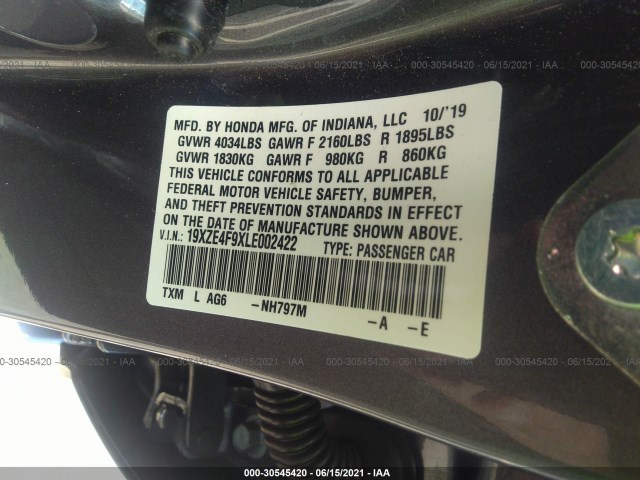 Photo 8 VIN: 19XZE4F9XLE002422 - HONDA INSIGHT 