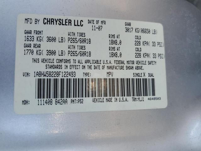 Photo 12 VIN: 1A8HW58228F122493 - CHRYSLER ASPEN 