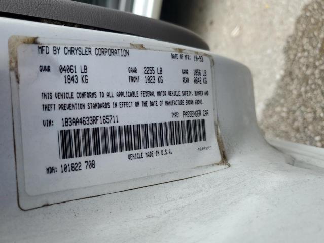 Photo 11 VIN: 1B3AA4633RF165711 - DODGE SPIRIT 