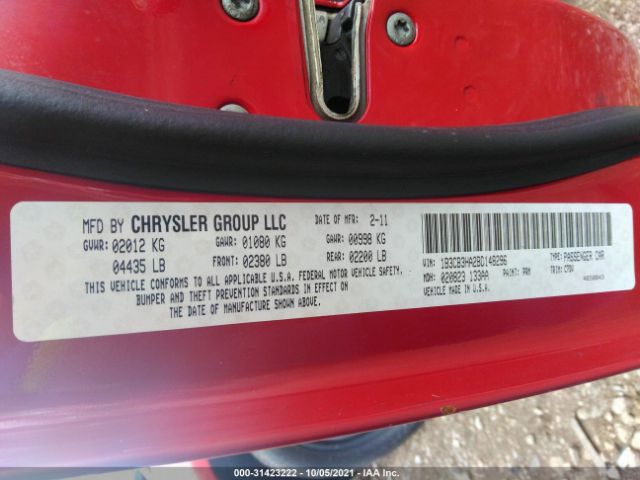 Photo 8 VIN: 1B3CB3HA2BD148296 - DODGE CALIBER 