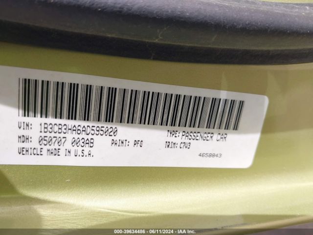 Photo 8 VIN: 1B3CB3HA6AD595020 - DODGE CALIBER 