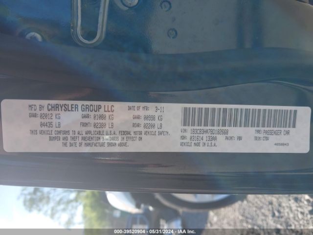 Photo 8 VIN: 1B3CB3HA7BD182668 - DODGE CALIBER 