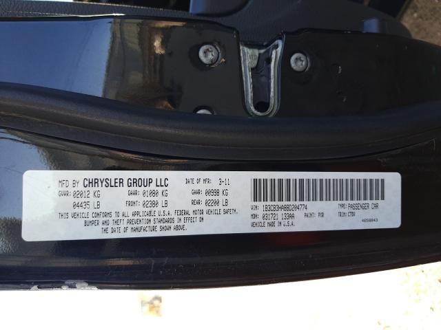 Photo 9 VIN: 1B3CB3HA8BD204774 - DODGE CALIBER MA 