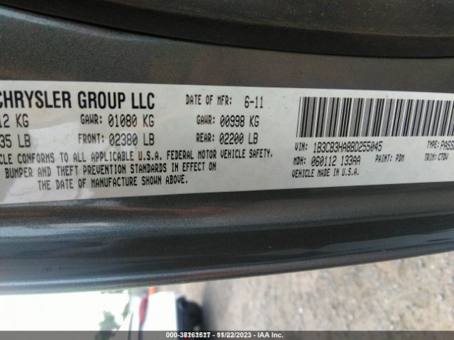 Photo 8 VIN: 1B3CB3HA8BD255045 - DODGE CALIBER 