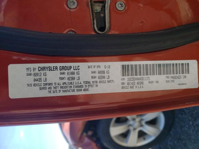 Photo 11 VIN: 1B3CB3HAXAD611171 - DODGE CALIBER MA 