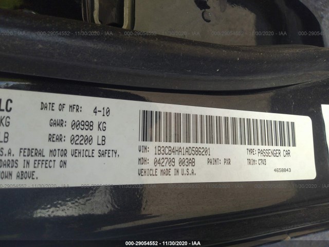 Photo 8 VIN: 1B3CB4HA1AD586201 - DODGE CALIBER SX 