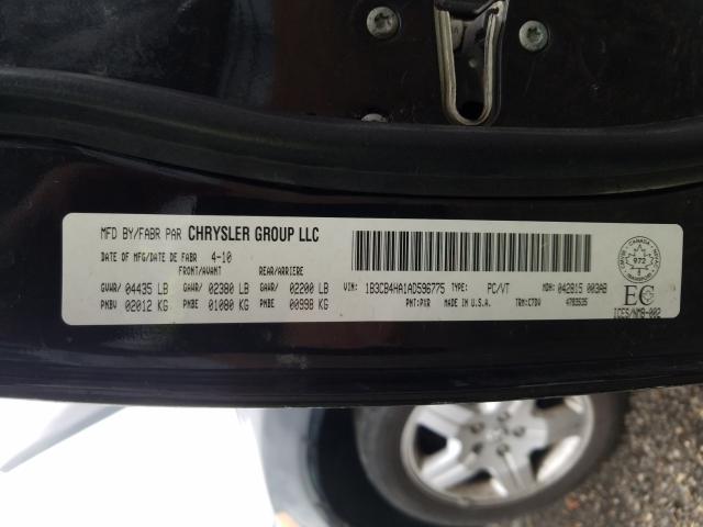 Photo 9 VIN: 1B3CB4HA1AD596775 - DODGE CALIBER SX 