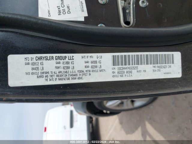 Photo 8 VIN: 1B3CB4HA7AD635255 - DODGE CALIBER 