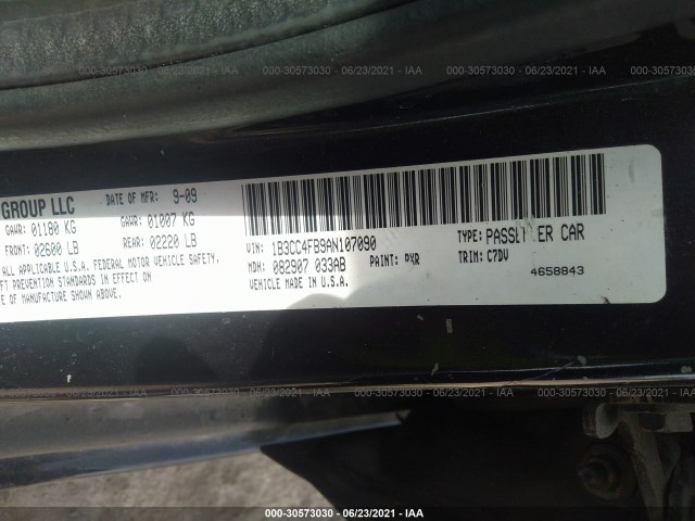 Photo 8 VIN: 1B3CC4FB9AN107090 - DODGE AVENGER 