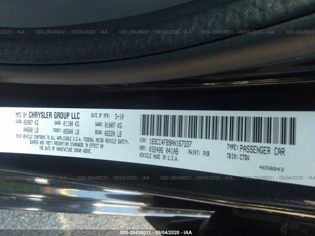 Photo 8 VIN: 1B3CC4FB9AN167337 - DODGE AVENGER 