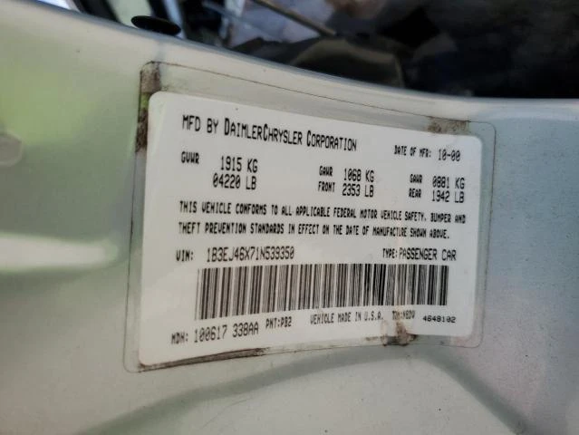 Photo 12 VIN: 1B3EJ46X71N539350 - DODGE STRATUS SE 