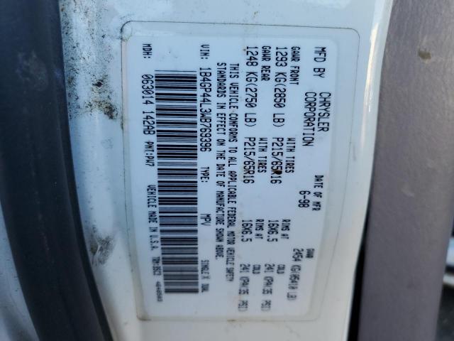 Photo 12 VIN: 1B4GP44L3WB769396 - DODGE CARAVAN 