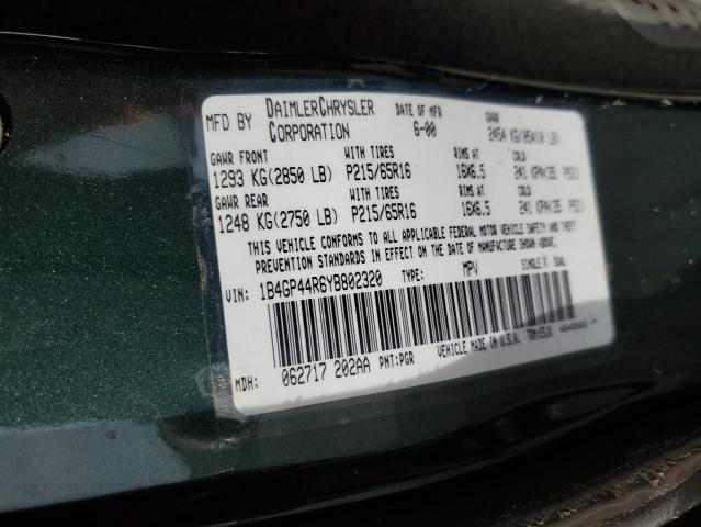 Photo 12 VIN: 1B4GP44R6YB802320 - DODGE CARAVAN 