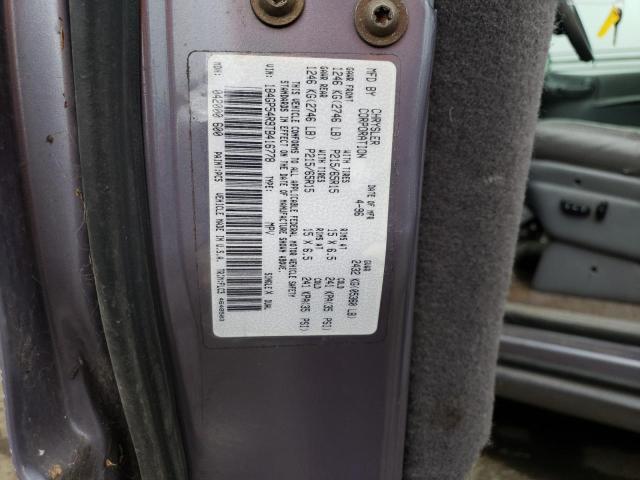 Photo 12 VIN: 1B4GP54R9TB416778 - DODGE CARAVAN 