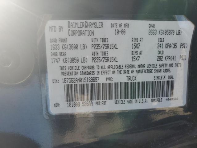 Photo 11 VIN: 1B7GG2AN01S169697 - DODGE DAKOTA 