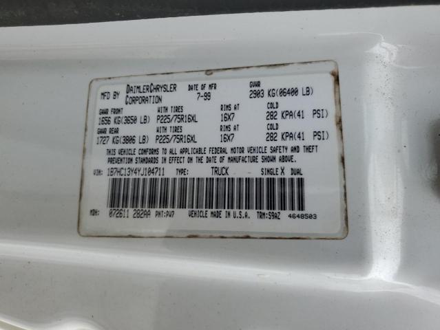 Photo 11 VIN: 1B7HC13Y4YJ104711 - DODGE RAM 1500 