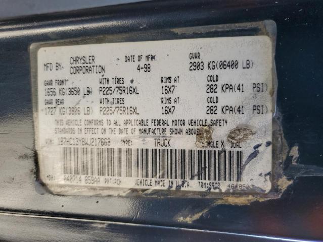 Photo 11 VIN: 1B7HC13Y8WJ217669 - DODGE RAM 1500 