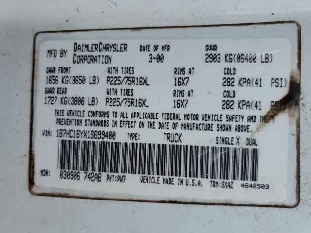 Photo 11 VIN: 1B7HC16YX1S699480 - DODGE RAM 1500 