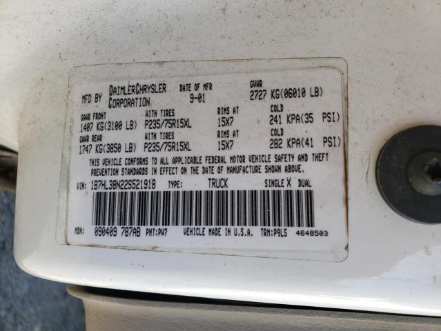 Photo 12 VIN: 1B7HL38N22S521918 - DODGE DAKOTA 