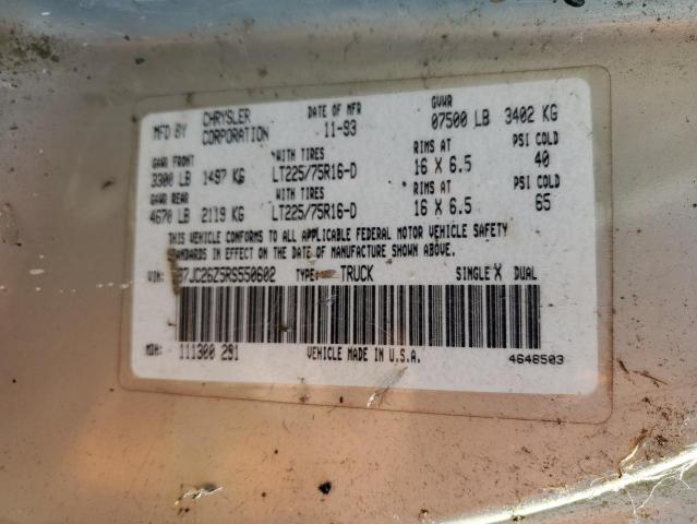 Photo 11 VIN: 1B7JC26Z5RS550602 - DODGE RAM 2500 