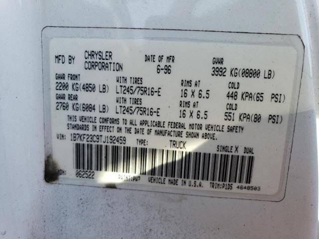 Photo 11 VIN: 1B7KF23C9TJ192459 - DODGE RAM 2500 