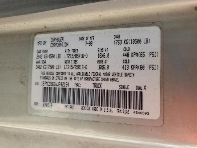 Photo 12 VIN: 1B7MC3361WJ242194 - DODGE RAM 3500 