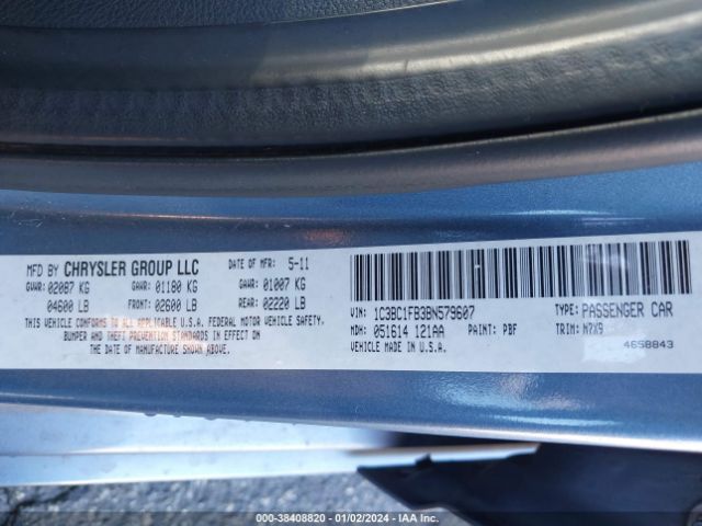 Photo 8 VIN: 1C3BC1FB3BN579607 - CHRYSLER 200 