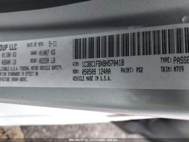 Photo 8 VIN: 1C3BC1FBXBN570418 - CHRYSLER 200 